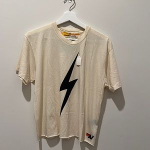 NWT Aviator Nation Bolt Boyfriend Tee - Vintage White M